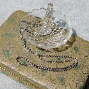 14K White Gold 3 mm Rope Chain Necklace, 25"